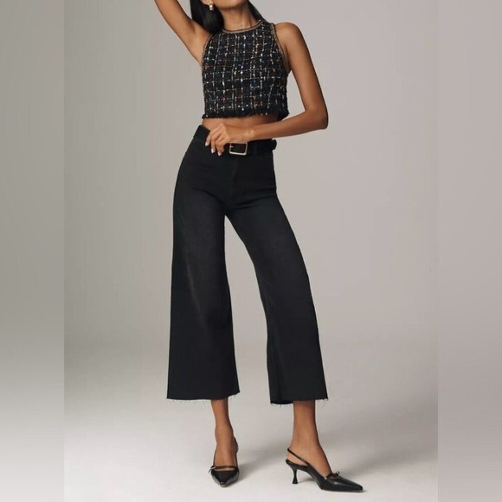 NWT Size 31 - Anthropologie The Ettie High-Rise Crop Wide-Leg Jeans (NWT US$ 98)